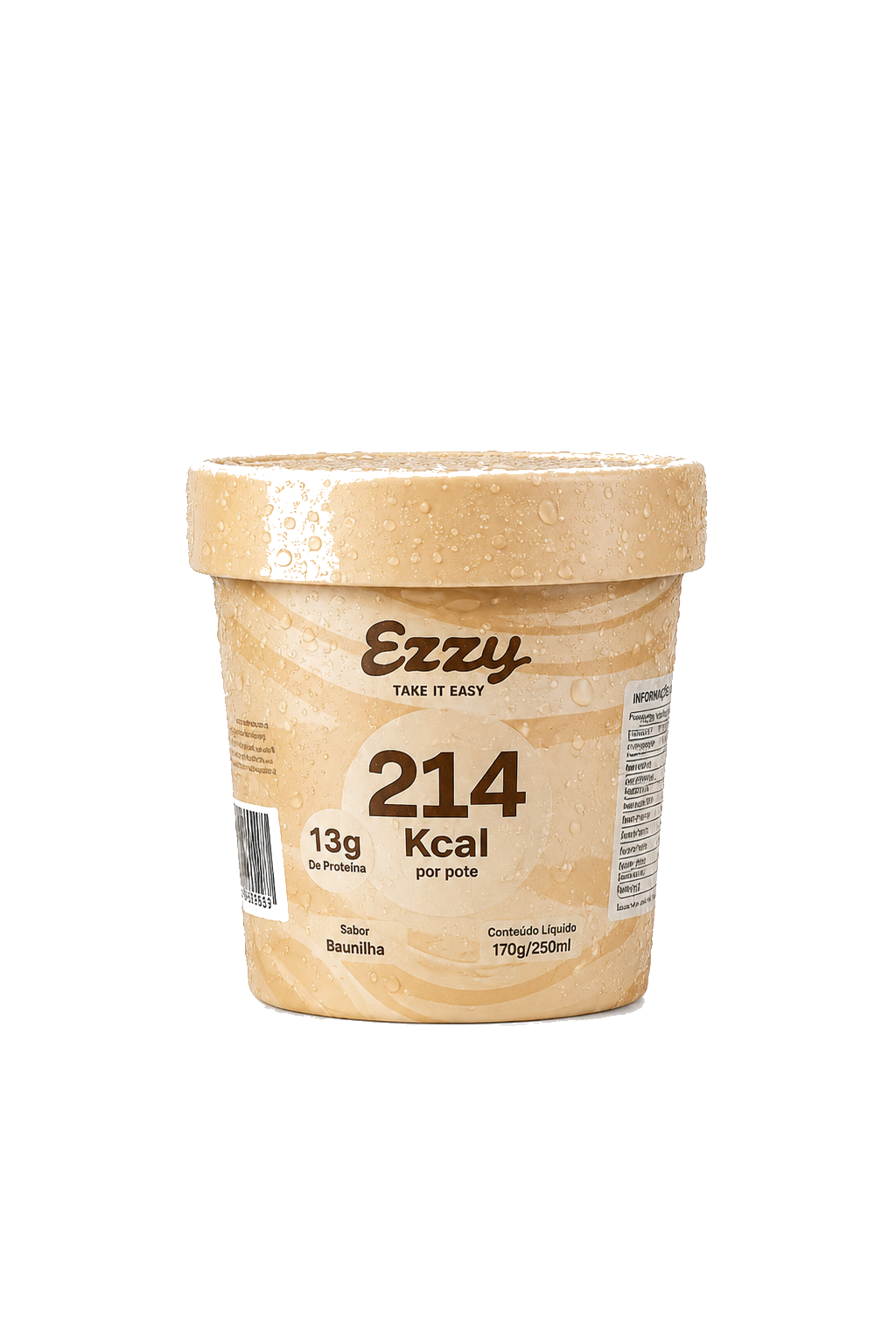 Pote de sorvete Ezzy sabor Baunilha
