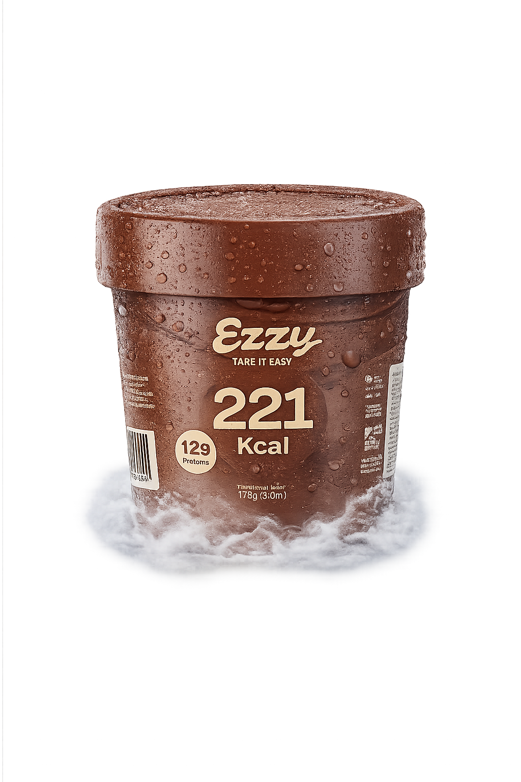 Pote de sorvete Ezzy de chocolate