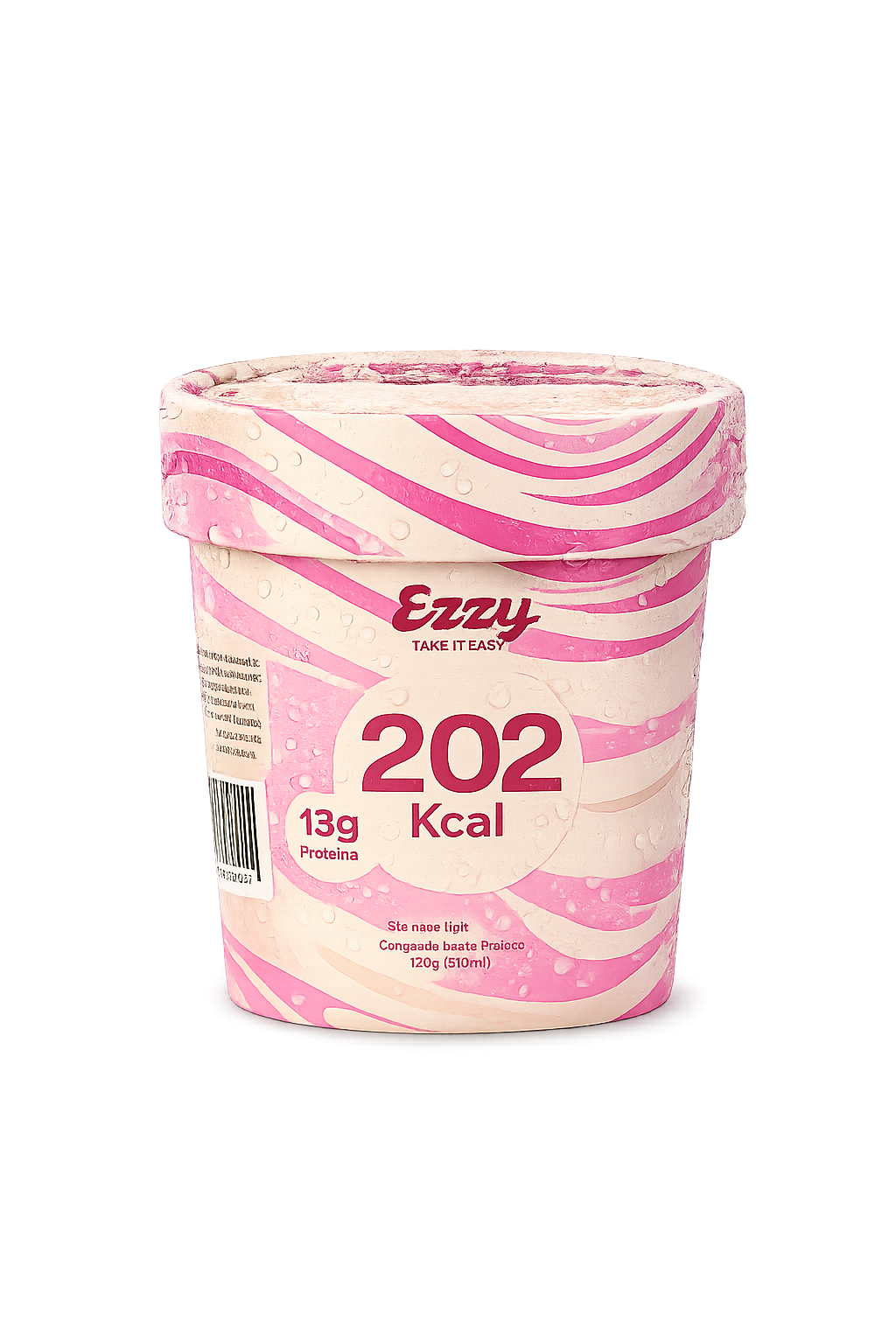 Pote de sorvete Ezzy sabor Morango